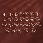 Trendy Letter Wrap Ring Inlaid Shining Zirconia You Got An Alphabet To Choose Silvery Or Golden Make Your Call Match Daily Outfi