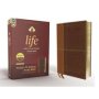 Niv Life Application Study Bible Red Letter Edition   Brown   Leather / Fine Binding