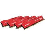 Kingston HX429C17FR2K4 32 Hyperx Fury 32GB 4X8GB DDR4-2933MHZ CL17 1.2V Red Desktop Memory