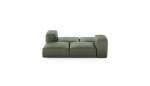Double Lounger - Leather - Olive - 199CM X 168CM