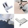 Sewing Machine Edge Guide Presser Foot - Universal Adjustable Stitch Guide Foot 9913 For Precision Stitching Quilting Crafting - Fits Most Household Sewing Machines Silver Grey