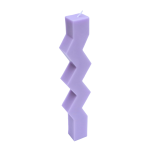 Zig Zag Candle Cinnamon Pear Scented - Lilac
