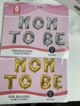 Mom To Be Balloon Gold Silver