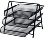 Landa Wire Mesh Metal Desk Letter Tray Set - 3-TIER