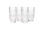 Striped Design Cocktail Glasses 390ML - Set Of 4