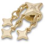 Goldair Gold And Star Dangle Jibbitz - Multi Osfa