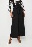 High Waisted Wide Leg Pant In Black - Black 16