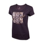 WLA170 Graphite Glitzy Glam Fur Tee - 3XL