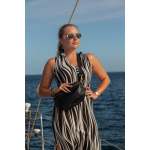 Mao Collar Long Dress Black - XL