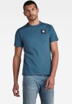 G-star Raw Badge Logo Short Sleeve Tee - Blue
