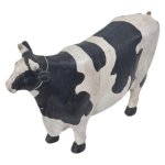 Habitat Wooden Cow Figurine Height: 15CM