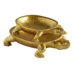 Goldair Gold Turtle Tray Set