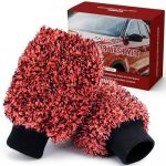 Takavu Car Wash Mitt Scratch Free 2 Pack Microfiber Wash Mitts For Auto Detailing Soft Lint Free Cleaning Gloves Holds Sudsy Wat
