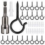 20 Piece Multi-use Metal Q Hanger Hooks Safety Buckle 5.6CM -home