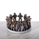 Dream Round Bowl Medium - Sky Grey & Bronze