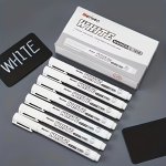 3PCS White Marker Pen Alcohol Paint Oily Waterproof Tire Painting Graffiti Pens Permanent Gel Pen For Fabric Wood Leather Marker