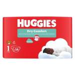 Huggies Dry Comfort Jumbo Pack Size 1 Diapers 58’S