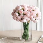 9PCS SET Artificial Flower Peony Bouquet 27 Heads Artificial Flower Bouquet Suitable For Wedding Parties home Decoration holiday
