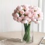 9pcs/set Artificial Flower Peony Bouquet 27 Heads Artificial Flower Bouquet Suitable For Wedding Parties/home Decoration/holiday Parties.