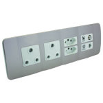 Double Rsa Sockets Single Rsa V-slim Single Satellite Outlet And Single Cat. 6 Data - Champagne - Buy Online At 7 Triple 7
