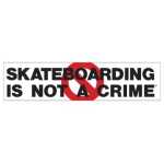 Sticker Skateboarding Is Not A Crime Black red