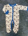 New Mothers Choice White And Blue Little Pup Onesie 0 3M