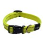 Rogz Utility Medium 16mm Snake Dog Collar - Dayglo Yellow Reflective
