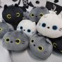 Charming 4-INCH Black & White Cat Plush Toy - Soft Polyester Perfect For Home Decor And Gifts Cat Stuffed Animal Cat Toys