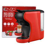 ENZOITA-40010 Fully Automatic Italian Capsule Coffee Machine Multi-color - Red
