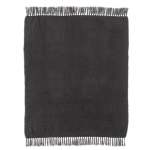 Charcoal Mohair Blanket - Throw