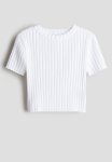 Rib-knit Top - White