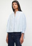 Superbalist Bubble Sleeve Mandarin Shirt - Blue