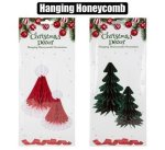 Xmas Table Decor Honeycomb Hat Tree Astd