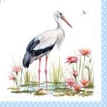 Serviette - Stork & Frogs Blue 33X33CM