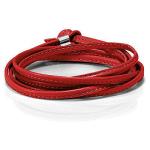 Double Bracelet In Coloured Leather