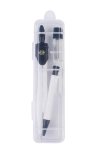 Metal Math Compass With Attached Clutch Pencil & Leads