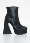 Rumour Platform High Heeled Ankle Boot - Black