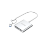 UNITEK USB 3.0 3 Ports Memory Card Reader With Usb-c Adapter