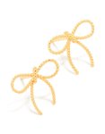 Goldair Gold Plated Sterling Silver Large Bow Earrings