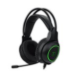 Atlas Green Lighting PC Gaming Headset Gooseneck MIC - Black green