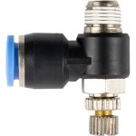 AirCraft Flow Control Swivel Elbow Pu 8MM X 1 8" M
