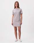 Calvin Klein Monogram Stripe Trim MINI Grey Heather Dress - XL Grey