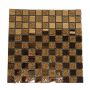 TGS-063-19 Brown & Gold Mosaic Tiles