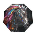 Kaaviyo Cool Robot Unicorn Umbrella Windproof Automatic Foldable Umbrells Auto Open Close For Men Women Kids