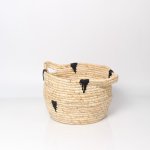 Maize Speck Basket Medium - Cream black