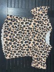 Leopard Print Crew Neck Blouse Elegant Short Sleeve Top For Spring & Summer Women's Clothing
