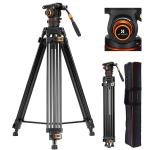 K&f Pro Fluid Head Video Tripod - Maximum Height 1.91M 10KG Capacity With VA3+BV20 Fluid Head