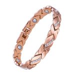 Jecanori Pure Copper Bracelets For Women Ultra Magnetic Bracelets For Women With 3500 Gauss Magnets Crystal Valentine's Day Jewe