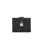 K autograph Padlock Medium Wallet -black gold