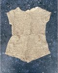 Zara White Waffle Weave Glitter Romper 6 9M